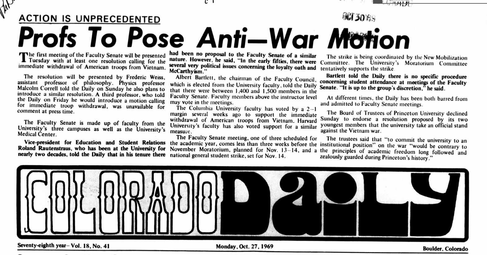Extra, extra, read all about it: Browse the Colorado Daily Collection ...