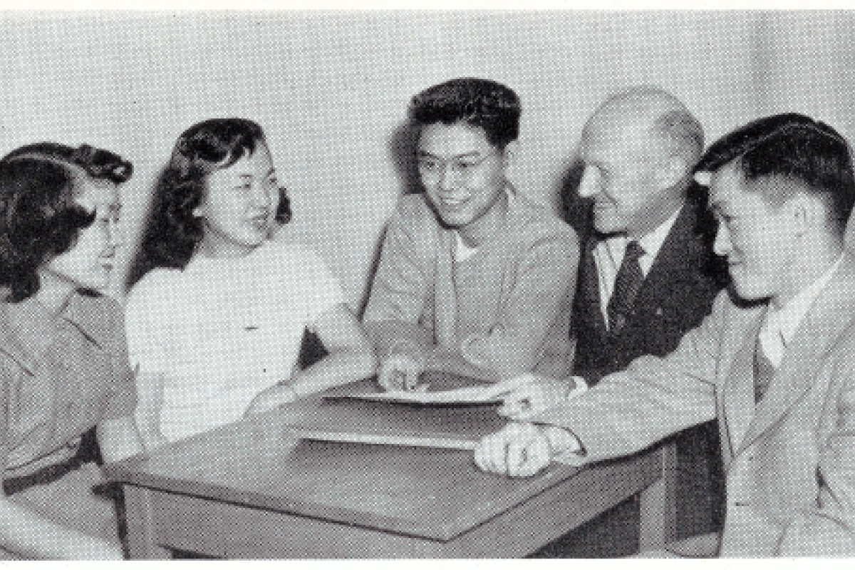 Japanese Kenkyu Club members, 1951