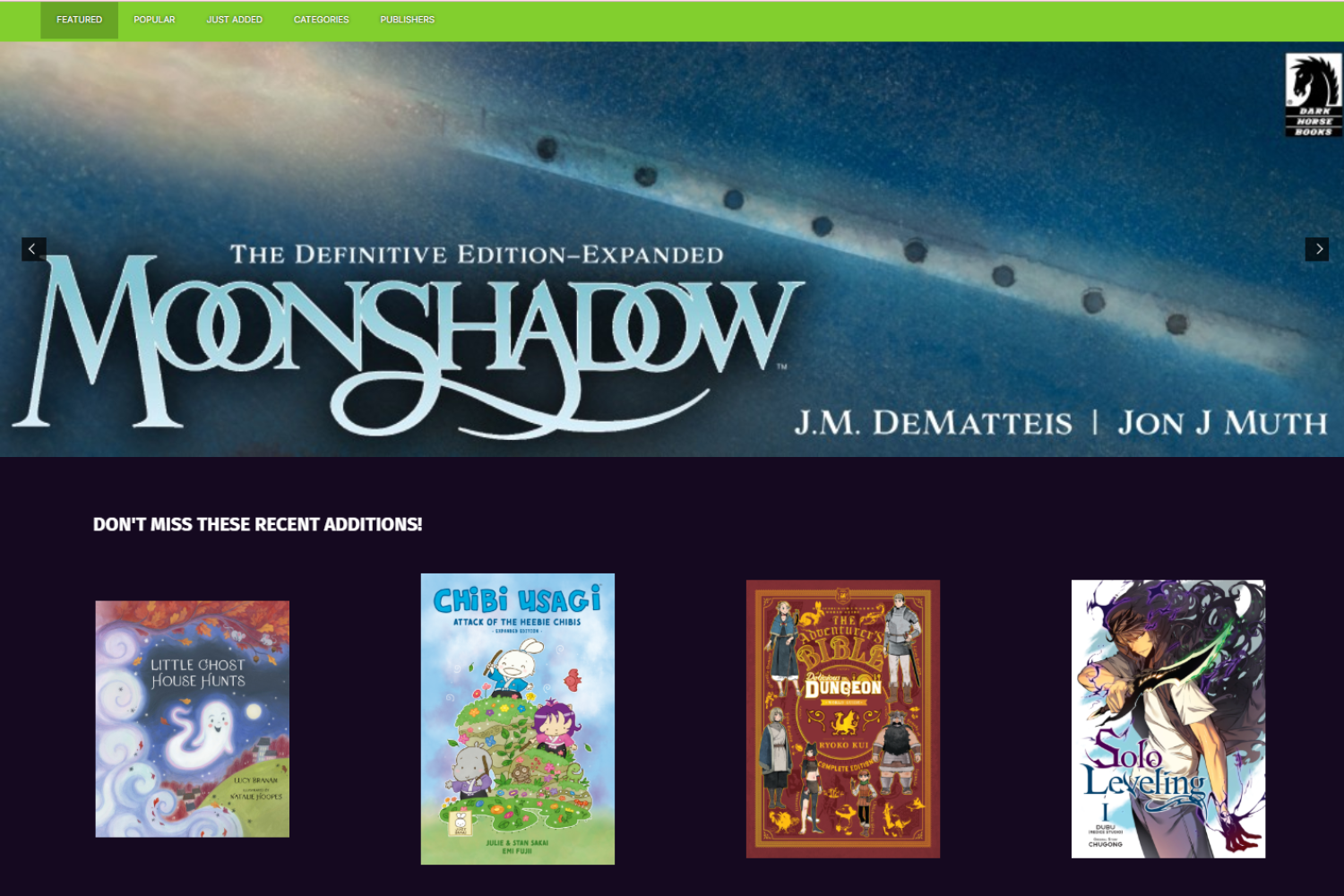 Comics plus front page