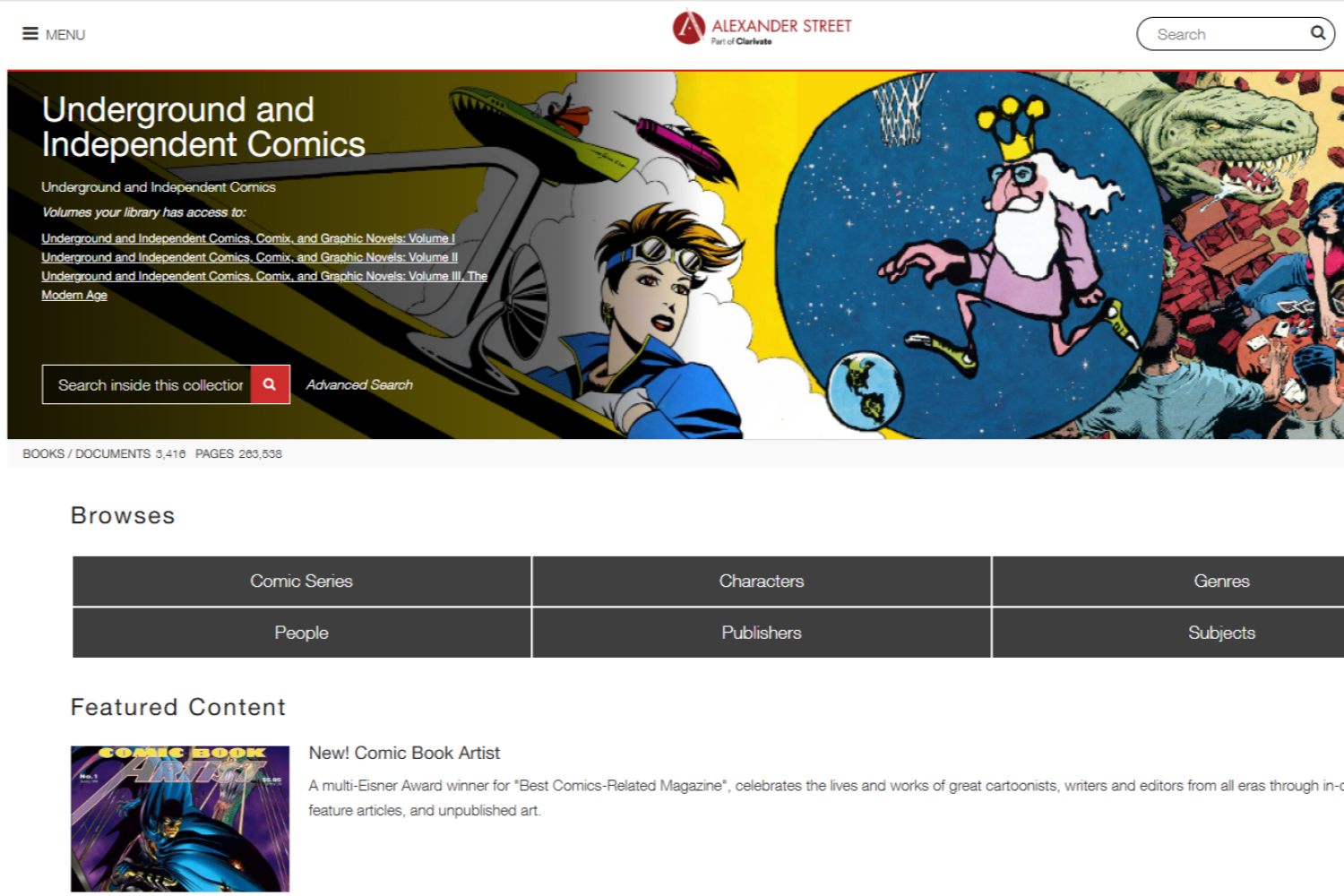 Underground Comics front page