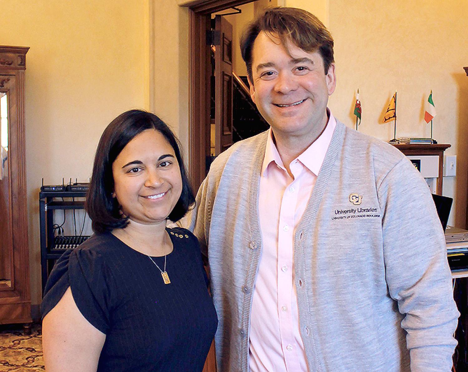 Gabby Wiersma and Dean of Libraries Robert McDonald