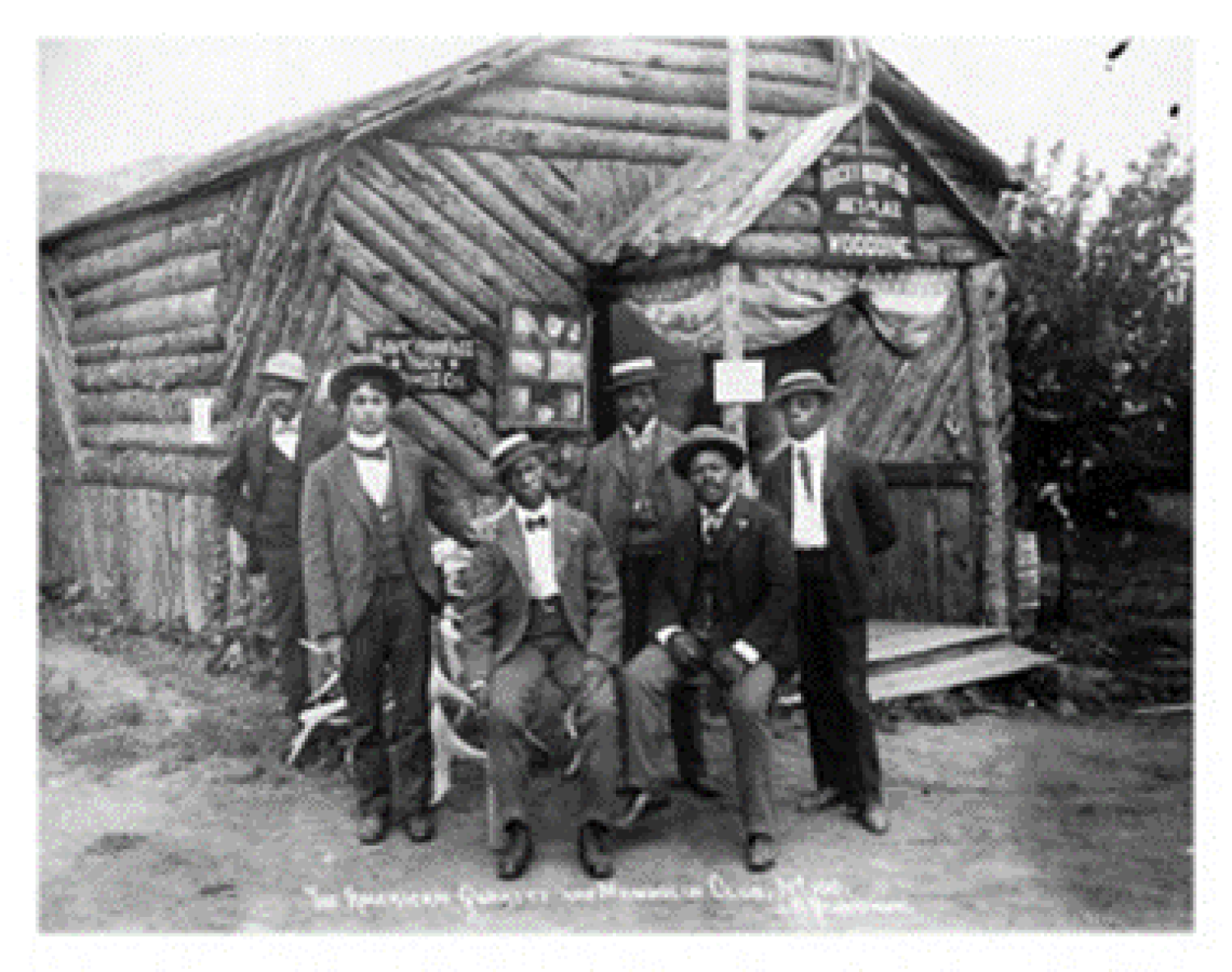 The American Quartet and Mandolin Club near Chautauqua Park, circa 1900