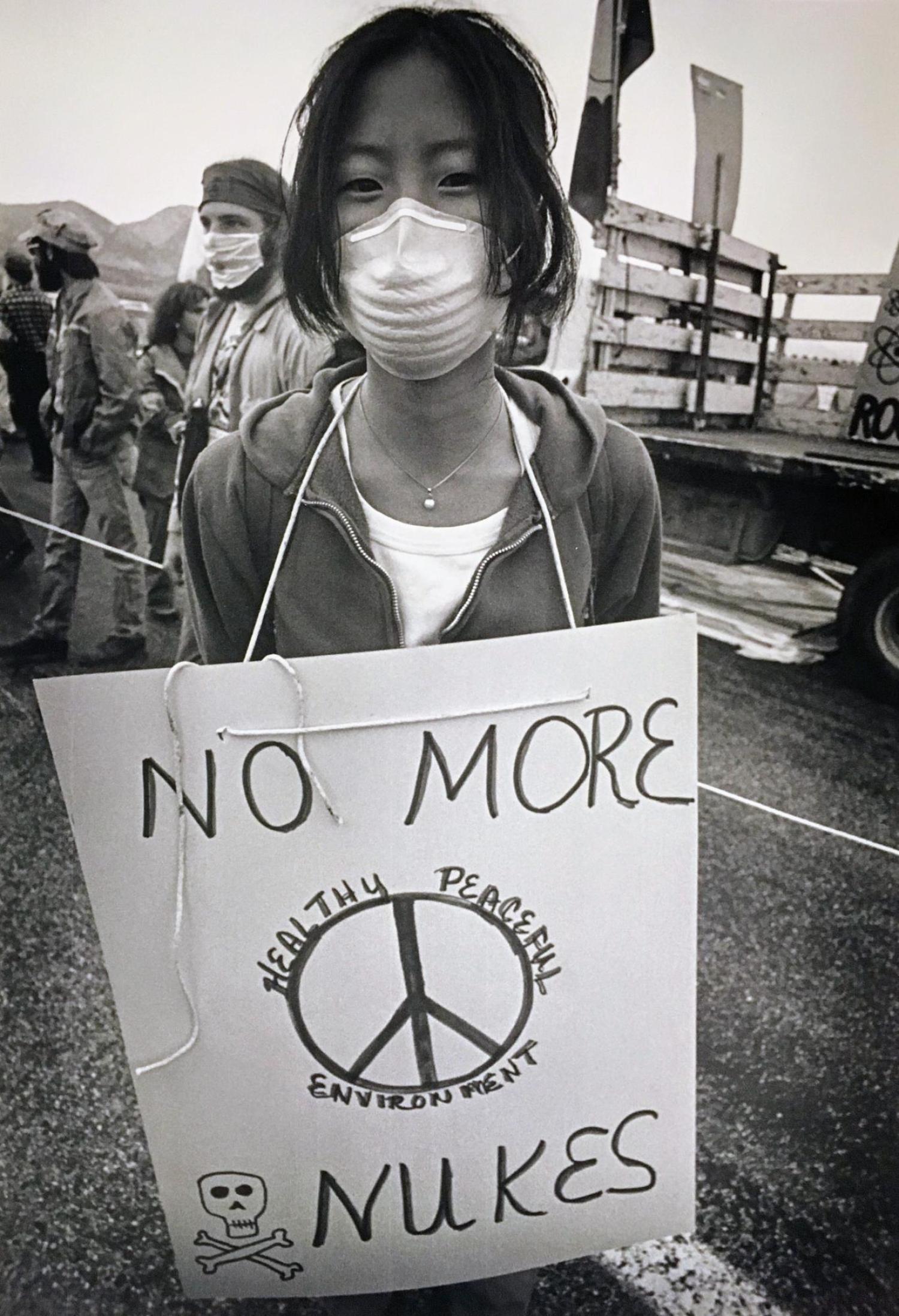 Protester at Rocky Flats, Colorado