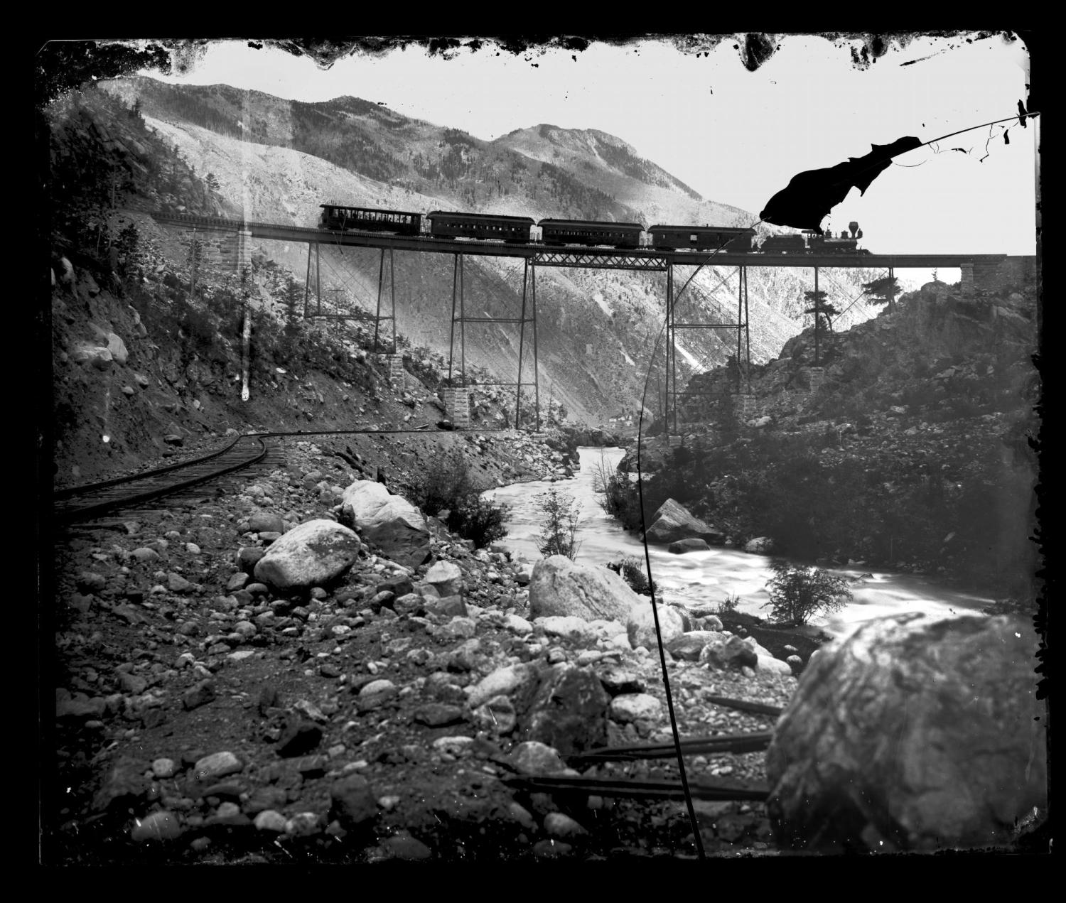  the train on Georgetown Loop trestle near the turn of the century.