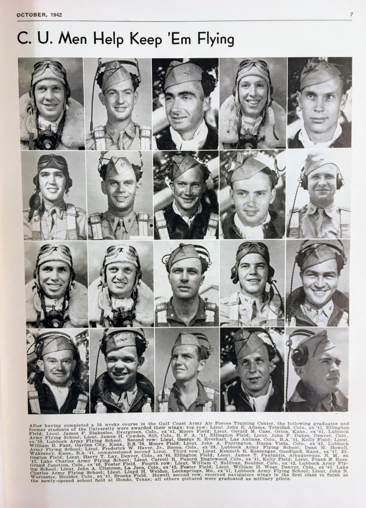 A photo taken of a page with photos of soldiers.