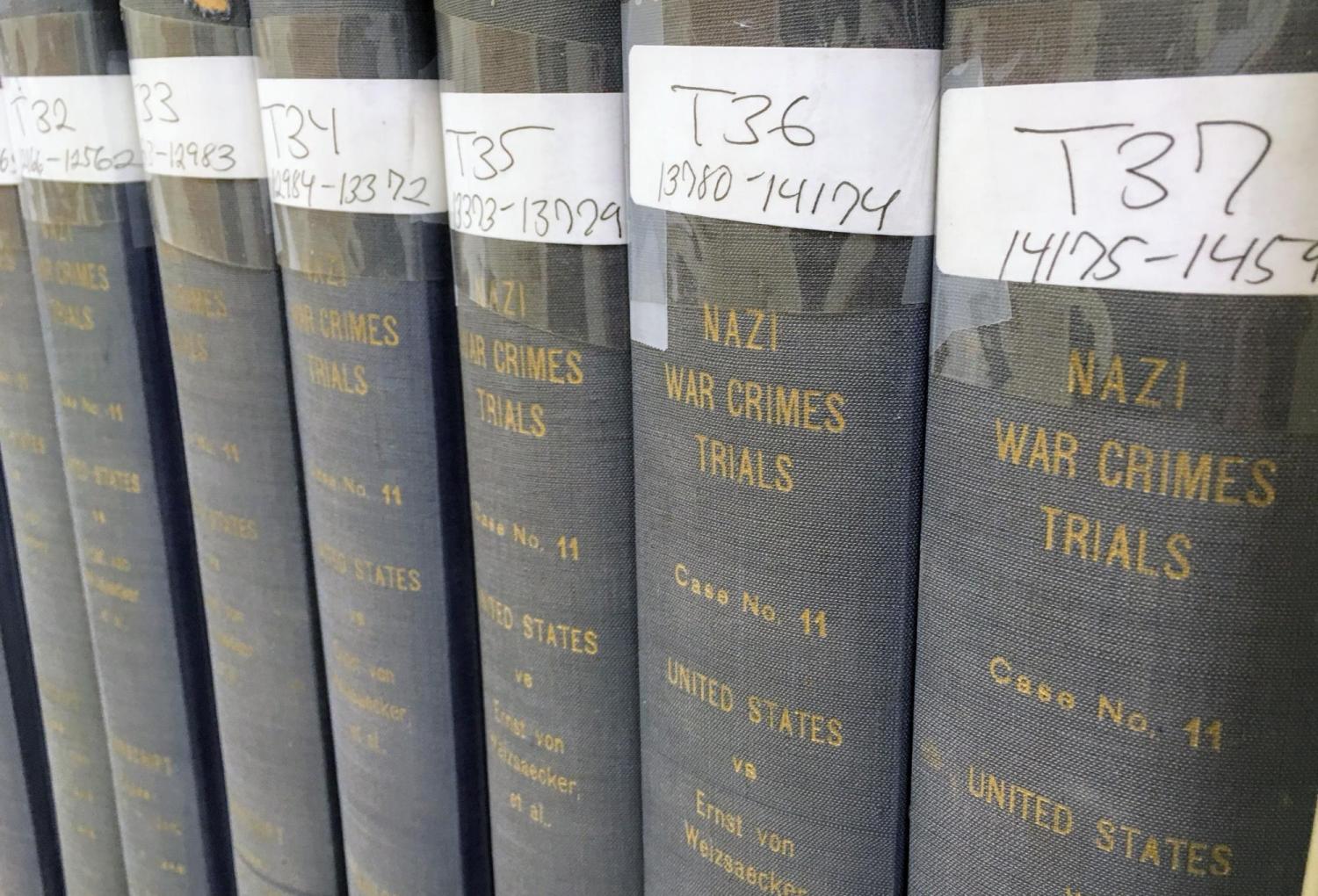 Full fifteen volume set of the Nuremberg War Crimes trials