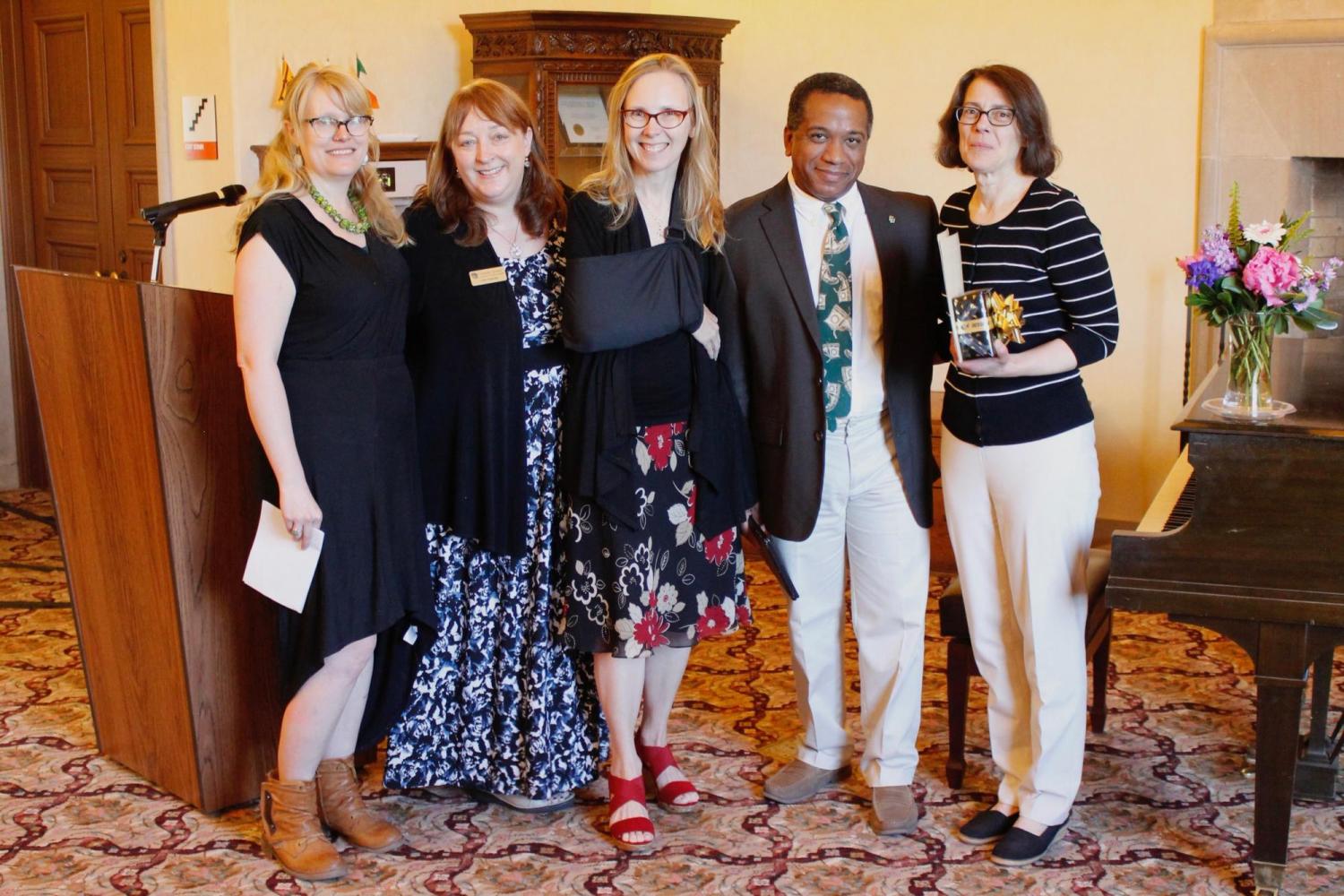 Donna Hamilton, right, 2018 recipient of the Campbell Award.