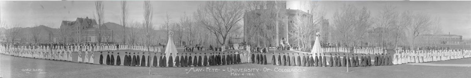 May Day Fete celebration in 1912 at CU Boulder.