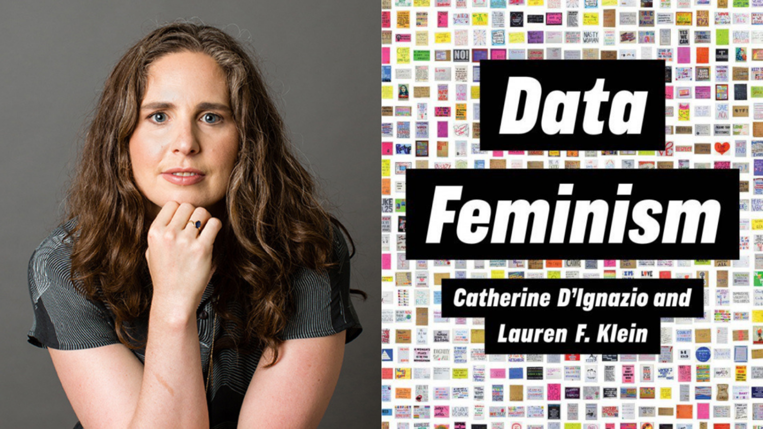 Image of Lauren F. Klein and the book Data Feminism