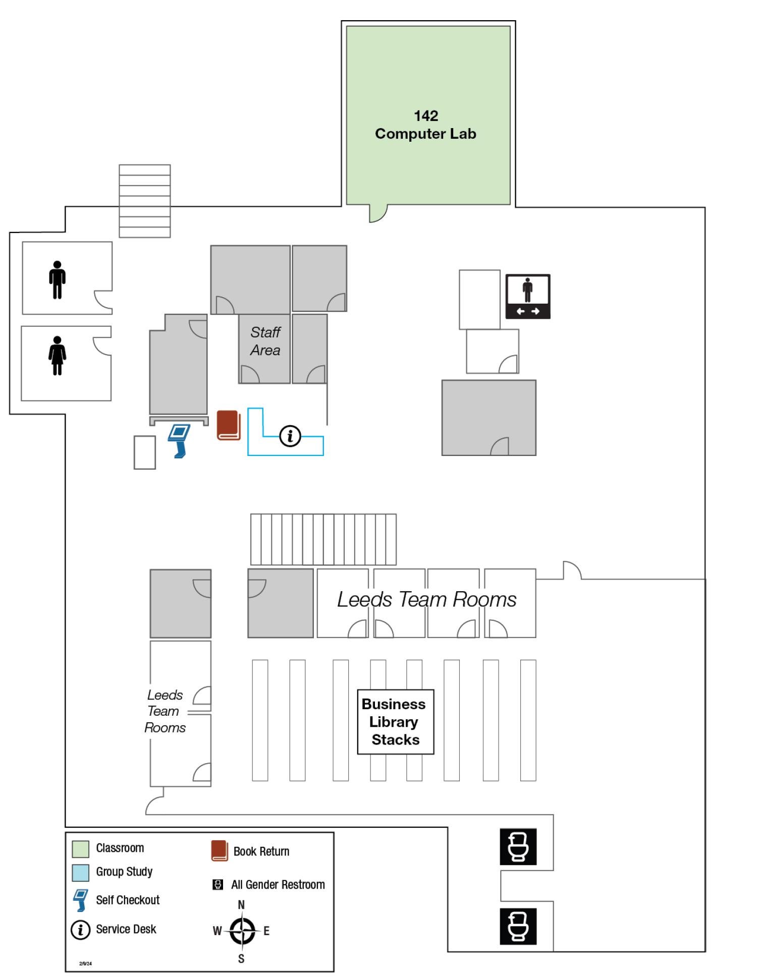 Business Library floor plan April 2024