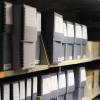 Boxes of photographic archival materials